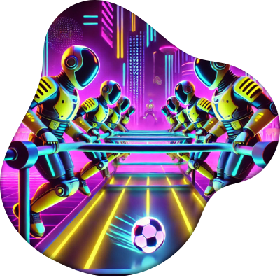 Illustration du baby foot humain